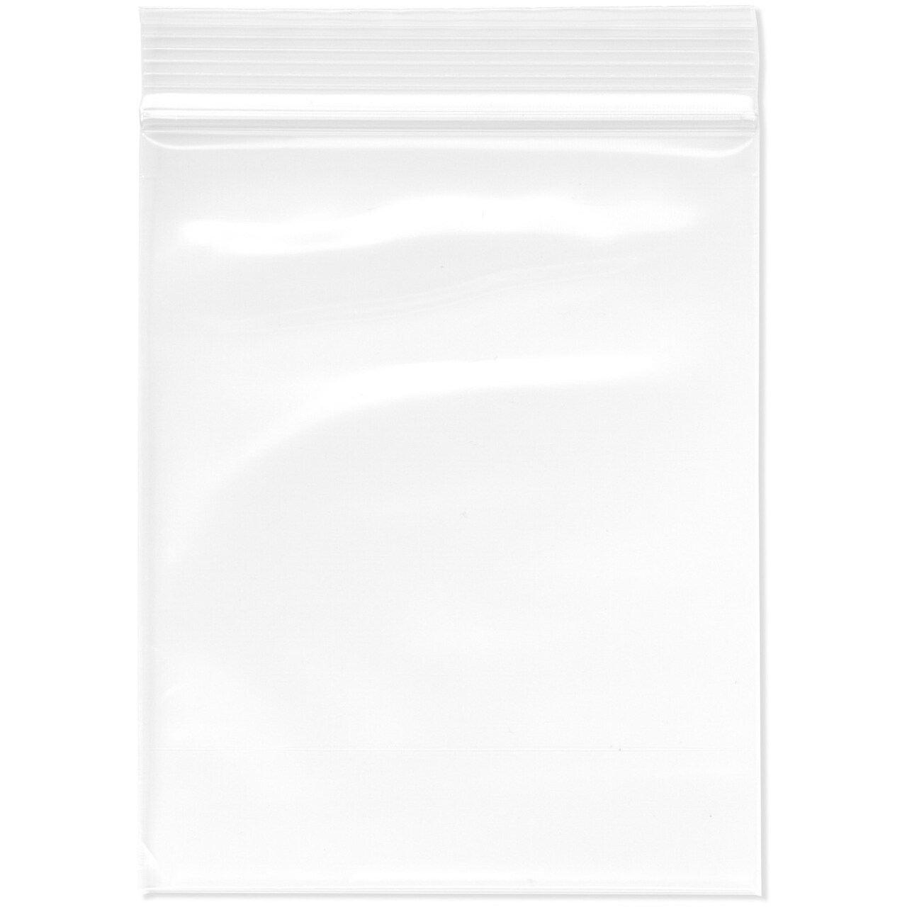 Plymor 4" x 5", 4 Mil Heavy Duty Zipper Reclosable Plastic Bags